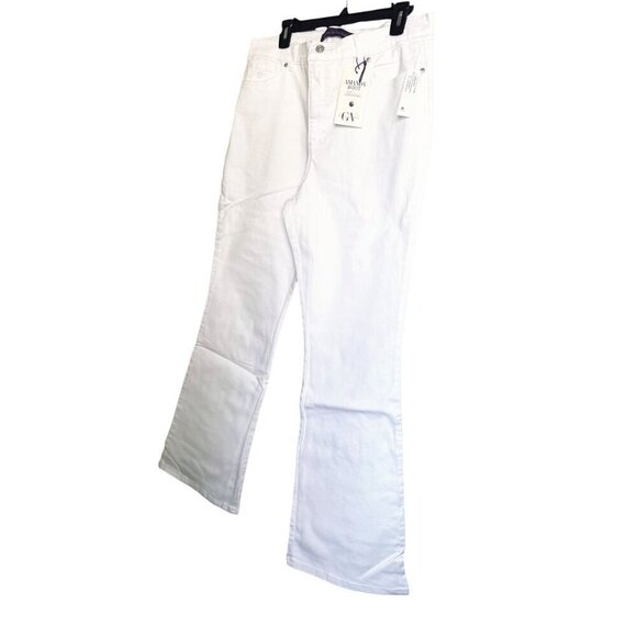 Gloria Vanderbilt Womens White Amanda High Rise Bootcut Jeans Sz 16 New - Picture 5 of 8